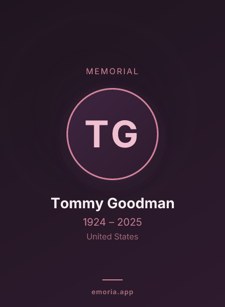 Memorial portrait of Tommy Goodman