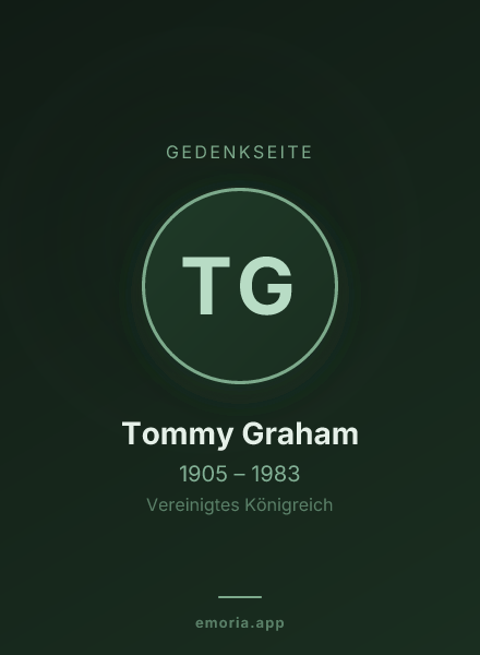 Gedenkportrait von Tommy Graham