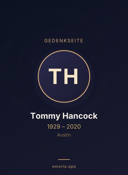 Gedenkportrait von Tommy Hancock