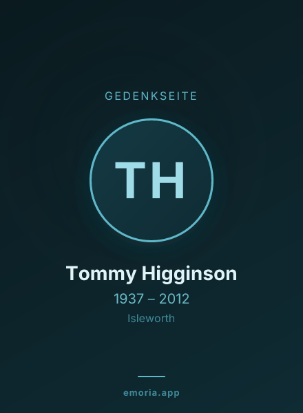 Gedenkportrait von Tommy Higginson