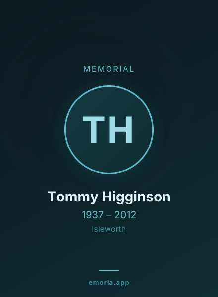 Memorial portrait of Tommy Higginson