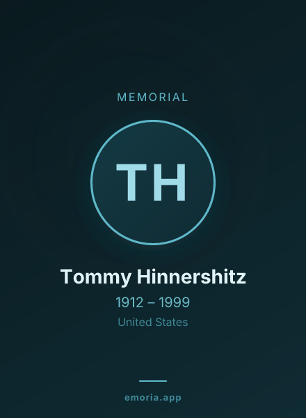 Memorial portrait of Tommy Hinnershitz