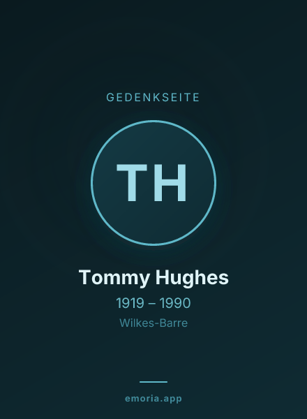 Gedenkportrait von Tommy Hughes