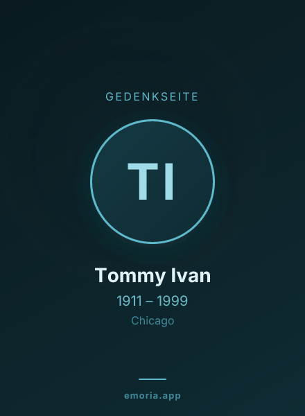 Gedenkportrait von Tommy Ivan