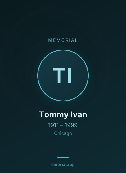 Memorial portrait of Tommy Ivan