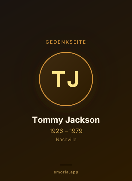 Gedenkportrait von Tommy Jackson