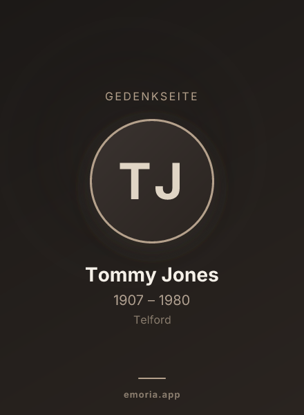 Gedenkportrait von Tommy Jones