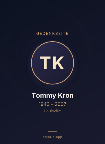 Gedenkportrait von Tommy Kron