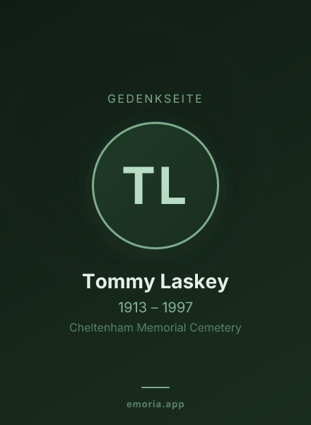 Gedenkportrait von Tommy Laskey