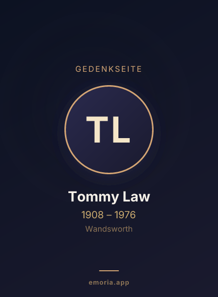 Gedenkportrait von Tommy Law
