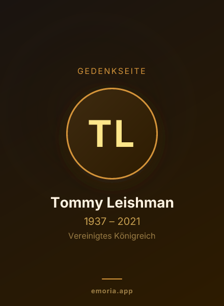 Gedenkportrait von Tommy Leishman