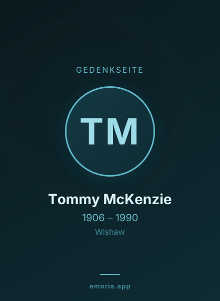 Gedenkportrait von Tommy McKenzie