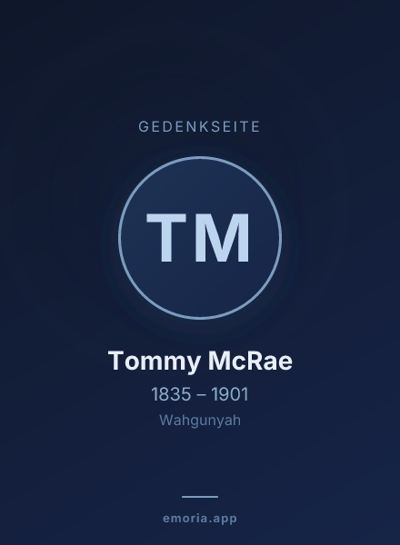 Gedenkportrait von Tommy McRae