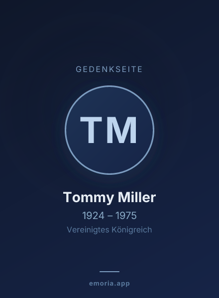 Gedenkportrait von Tommy Miller