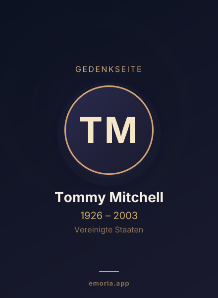 Gedenkportrait von Tommy Mitchell