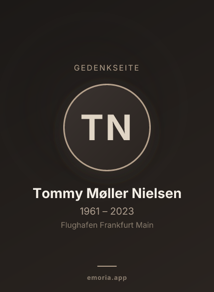 Gedenkportrait von Tommy Møller Nielsen
