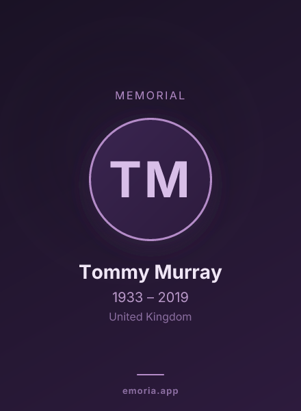 Memorial portrait of Tommy Murray
