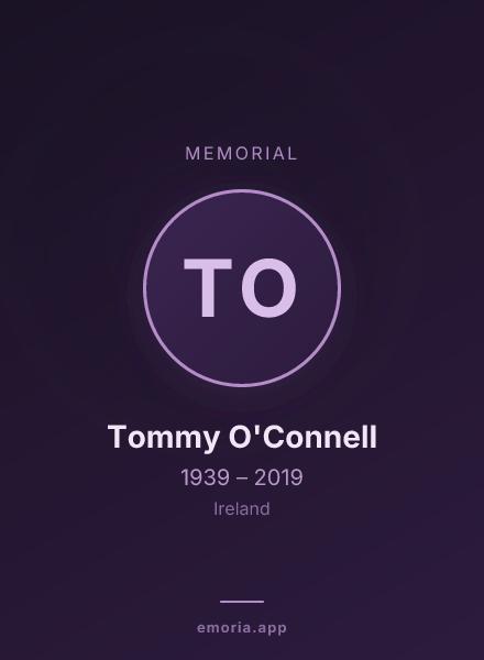 Memorial portrait of Tommy O'Connell
