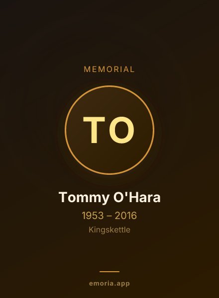 Memorial portrait of Tommy O'Hara
