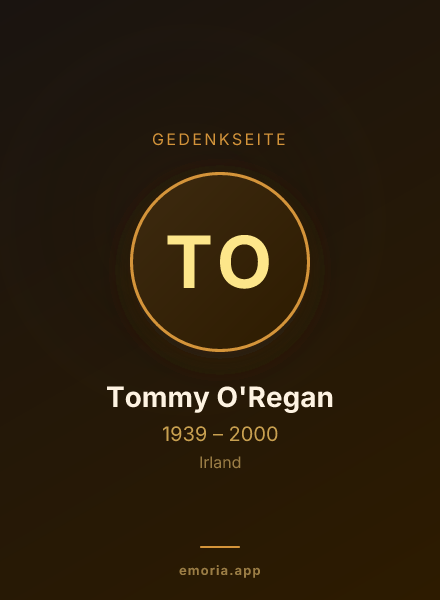Gedenkportrait von Tommy O'Regan