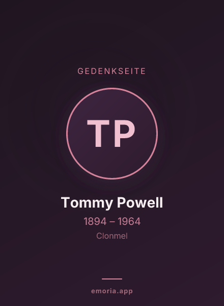 Gedenkportrait von Tommy Powell