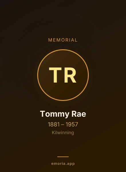 Memorial portrait of Tommy Rae