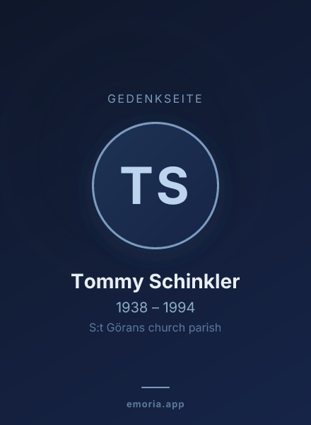 Gedenkportrait von Tommy Schinkler