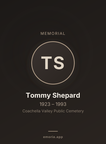 Memorial portrait of Tommy Shepard