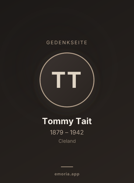 Gedenkportrait von Tommy Tait