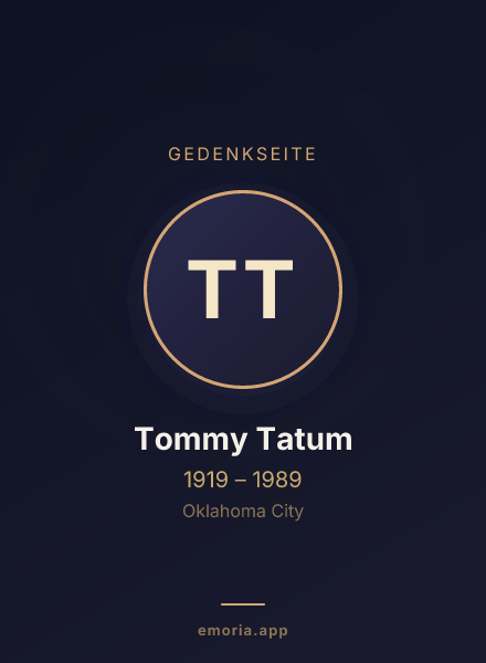 Gedenkportrait von Tommy Tatum