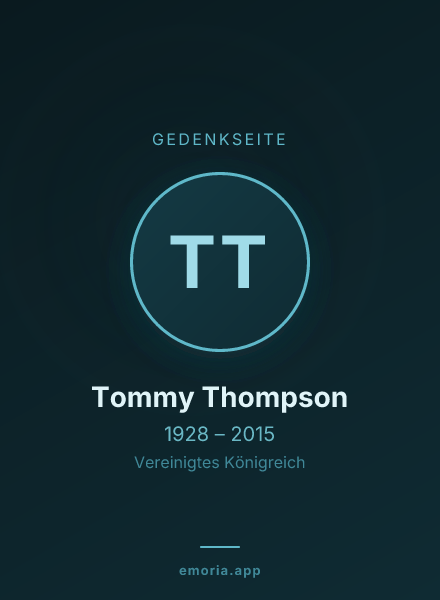 Gedenkportrait von Tommy Thompson