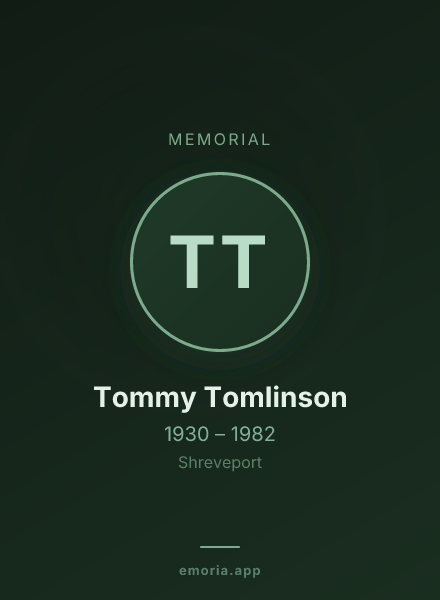 Memorial portrait of Tommy Tomlinson