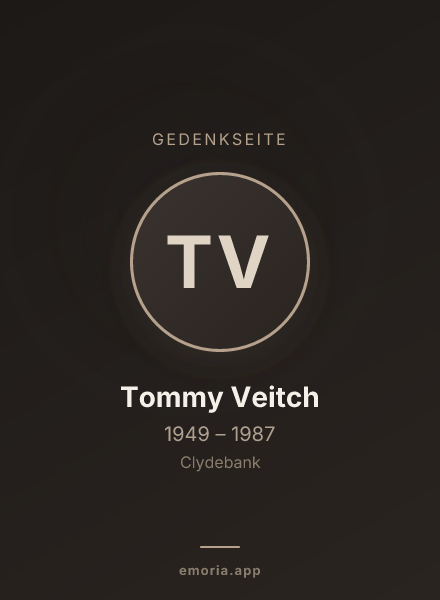 Gedenkportrait von Tommy Veitch