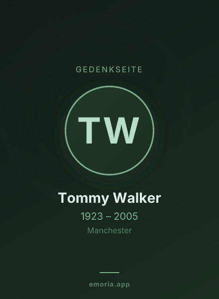 Gedenkportrait von Tommy Walker