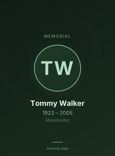 Memorial portrait of Tommy Walker