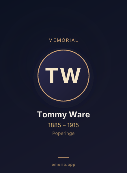 Memorial portrait of Tommy Ware