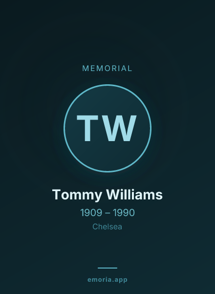 Memorial portrait of Tommy Williams