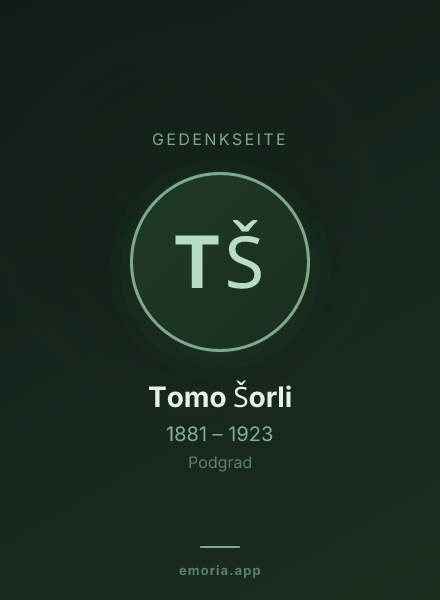 Gedenkportrait von Tomo Šorli