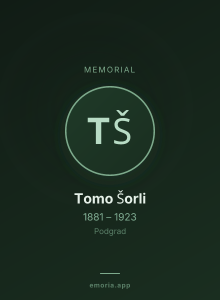 Memorial portrait of Tomo Šorli