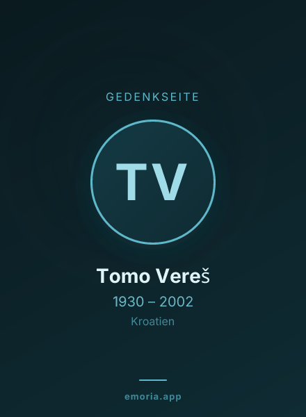 Gedenkportrait von Tomo Vereš