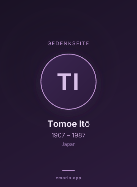 Gedenkportrait von Tomoe Itō