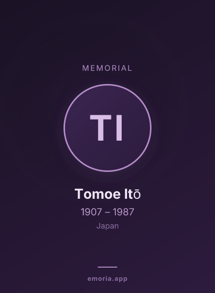 Memorial portrait of Tomoe Itō