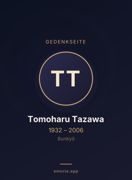 Gedenkportrait von Tomoharu Tazawa