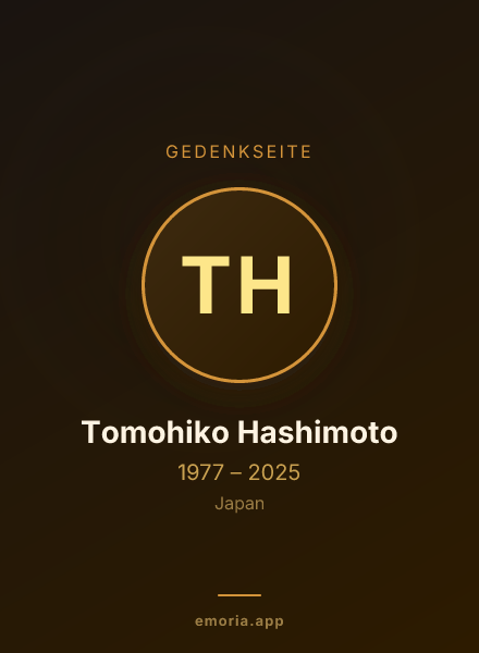 Gedenkportrait von Tomohiko Hashimoto