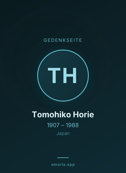 Gedenkportrait von Tomohiko Horie