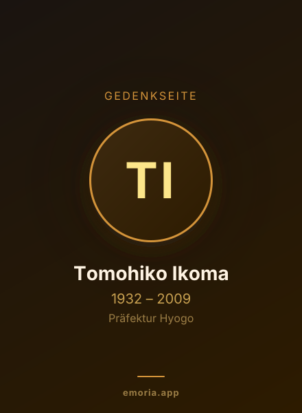 Gedenkportrait von Tomohiko Ikoma