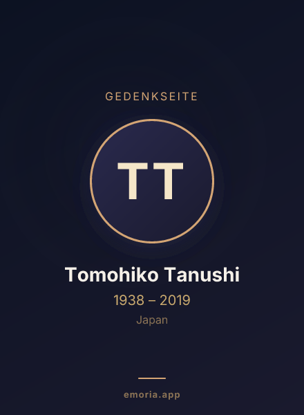 Gedenkportrait von Tomohiko Tanushi