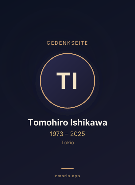 Gedenkportrait von Tomohiro Ishikawa