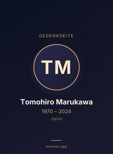 Gedenkportrait von Tomohiro Marukawa