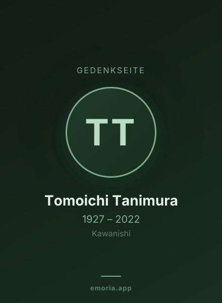 Gedenkportrait von Tomoichi Tanimura
